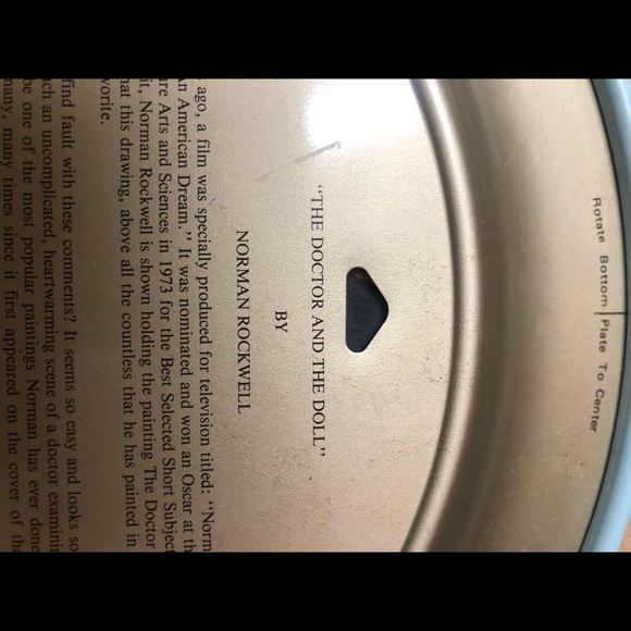 Norman Rockwell Tin Plate - Picture 3 of 4